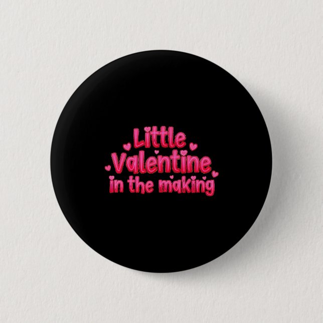 Macaron Rond 5 Cm Déclaration de grossesse pour la Saint-Valentin Li (Devant)