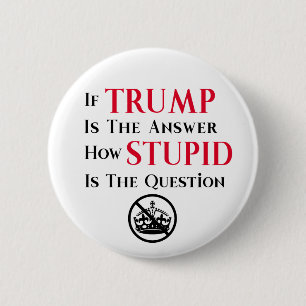 Macaron Rond 5 Cm Déclaration de protestation anti-Trump sarcastique