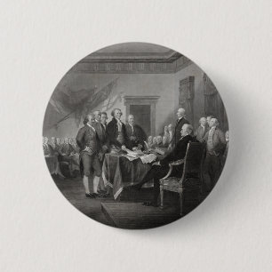 Macaron Rond 5 Cm Déclaration d'indépendance