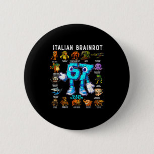 Macaron Rond 5 Cm Décoration d'anniversaire drôle Brainrot italien 6