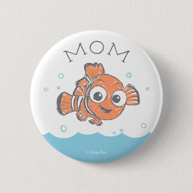 Macaron Rond 5 Cm Découvrir Nemo Anniversaire (Devant)