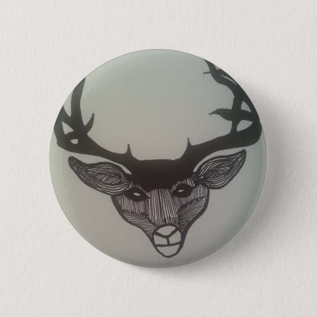 Macaron Rond 5 Cm Deer Button (Devant)