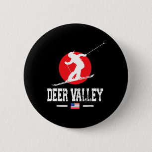 Macaron Rond 5 Cm Deer Valley Usa Station de ski Rocky Mountains Ame