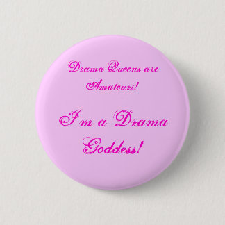 Macaron Rond 5 Cm Déesse de drame ! Bouton