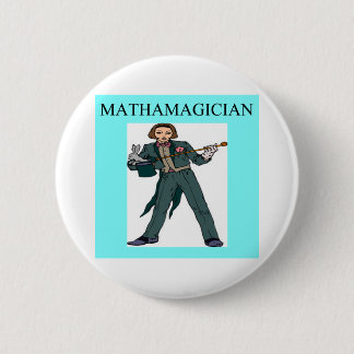 Macaron Rond 5 Cm déesse de maths de geek de fille