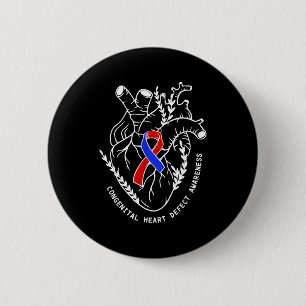 Macaron Rond 5 Cm Défauts Cardiaques Congénitaux Sensibilisation Cœu
