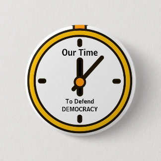 Macaron Rond 5 Cm Defend Democracy Button