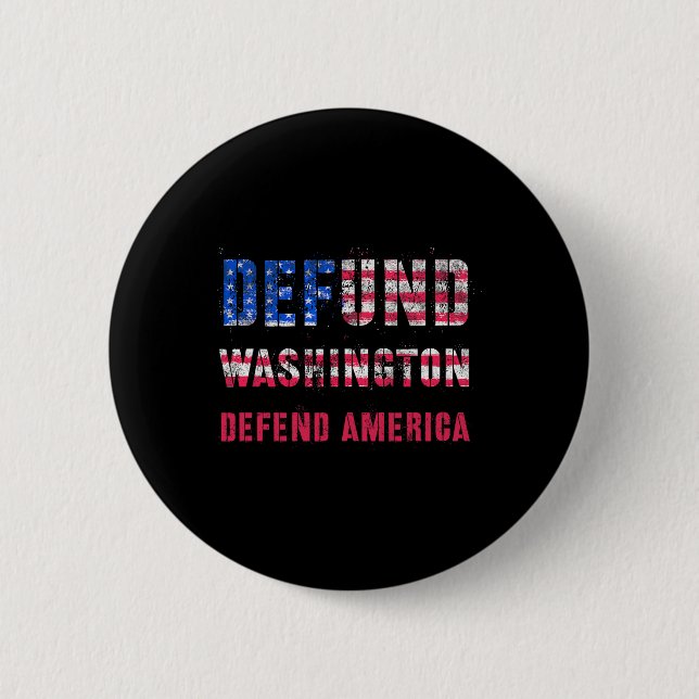 Macaron Rond 5 Cm Défendre Washington Défendre La Réforme De L'Améri (Devant)