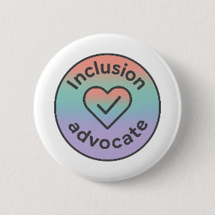Macaron Rond 5 Cm Défenseur de l'inclusion