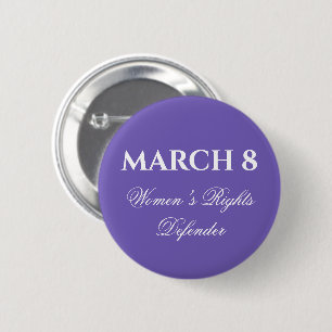 Macaron Rond 5 Cm Défenseur des droits de la femme 8 mars Journée de