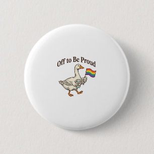 Macaron Rond 5 Cm Défilé de la fierté de l'oie fière Design de T-shi