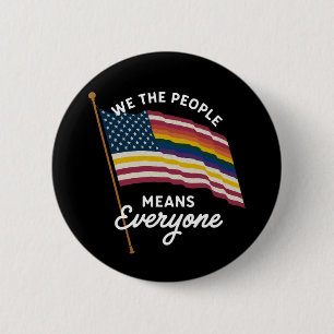 Macaron Rond 5 Cm Défilé de la fierté LGBT Nous le peuple signifie t