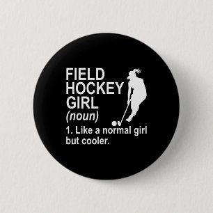Macaron Rond 5 Cm Définition de fille de hockey sur gazon