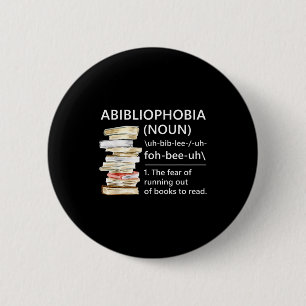 Macaron Rond 5 Cm Définition de l'abibliophobie drôle lecteur de liv
