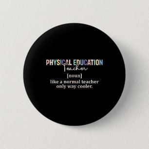 Macaron Rond 5 Cm Définition drôle de professeur d'éducation physiqu