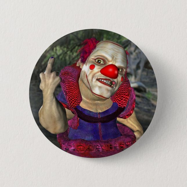 Macaron Rond 5 Cm Dégoûtant le clown (Devant)