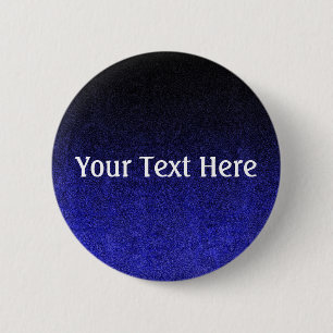 Macaron Rond 5 Cm Dégradé de Parties scintillant bleue et noire