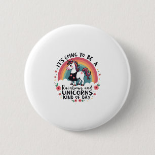 Macaron Rond 5 Cm Déguisement Arc-en-Ciel Licorne Drôle Filles Garço