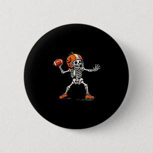 Macaron Rond 5 Cm Déguisement d'Halloween football squelette pour ga