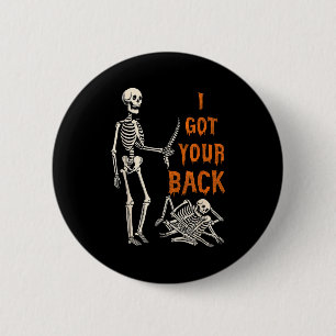 Macaron Rond 5 Cm Déguisement Squelettes d'Halloween Je Vous Ai Dans