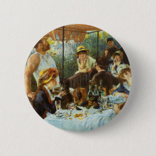 Macaron Rond 5 Cm Déjeuner de la fête nautique par Pierre Renoir