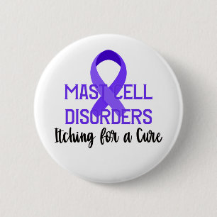 Macaron Rond 5 Cm Démangeaison pour un ruban violet de cellule masto