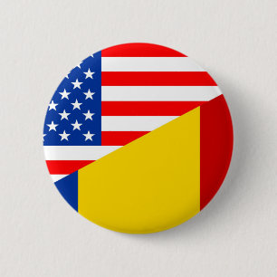 Macaron Rond 5 Cm demi de countr des Etats-Unis de drapeau des