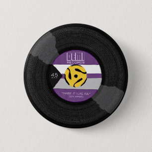 Macaron Rond 5 Cm Demi Records Fierté démi Vinyl LGBTQ Pin