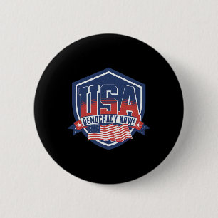 Macaron Rond 5 Cm Démocratie maintenant Vote Kamala Harris 2024 Démo