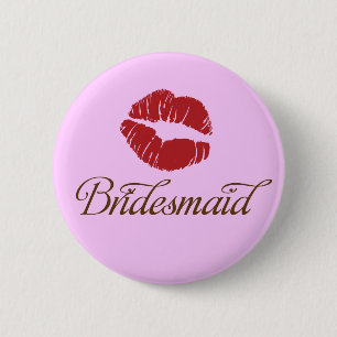 Macaron Rond 5 Cm Demoiselle d'honneur - boutons nuptiales