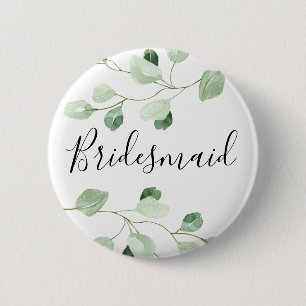 Macaron Rond 5 Cm demoiselle d'honneur eucalyptus