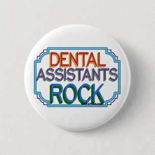 Macaron Rond 5 Cm Dental Assistants Rock