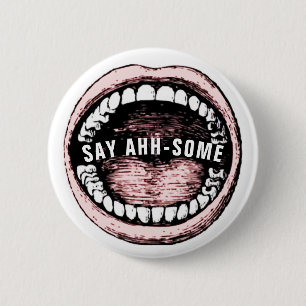 Macaron Rond 5 Cm Dentiste Funny