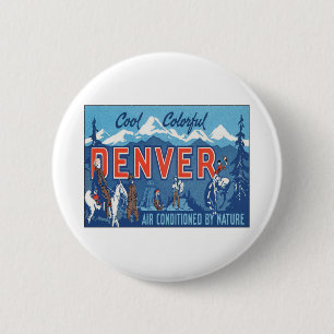 Macaron Rond 5 Cm Denver vintage le Colorado