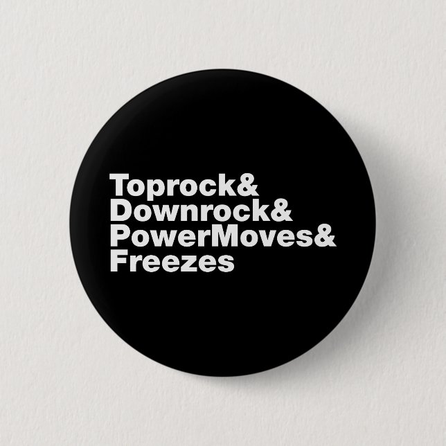 Macaron Rond 5 Cm Déplacements de rupture (Breakdance) (Devant)