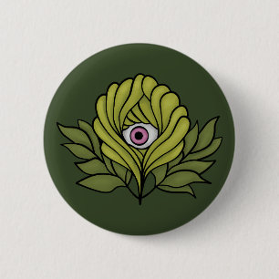 Macaron Rond 5 Cm Déplaisant mignon Plante Printemps vert Imaginaire