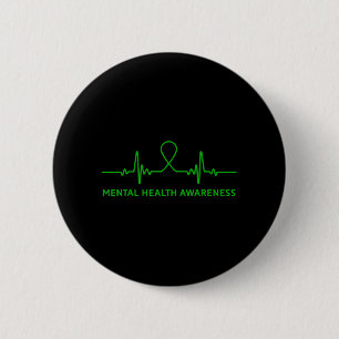 Macaron Rond 5 Cm Dépression Anxiété Santé mentale Sensibilisation V