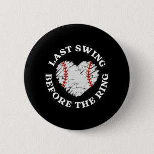 Macaron Rond 5 Cm Dernier balancement avant la mariée de baseball de