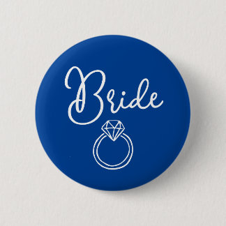 Macaron Rond 5 Cm Dernier toast sur le bouton de la mariée côtière