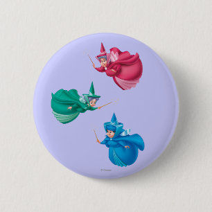 Macaron Rond 5 Cm Des fées de beauté dormantes