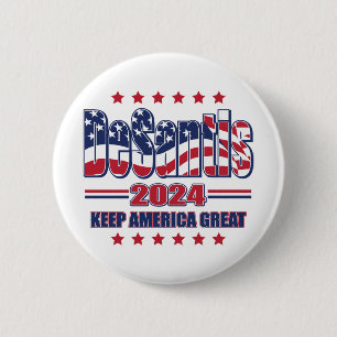 Macaron Rond 5 Cm DeSantis-2024-Keep-America-Great