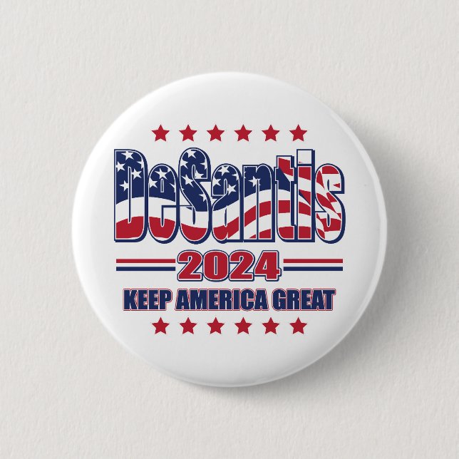 Macaron Rond 5 Cm DeSantis-2024-Keep-America-Great (Devant)