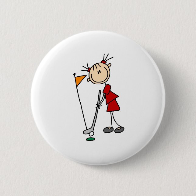 Macaron Rond 5 Cm Descente du putt du sac vert (Devant)