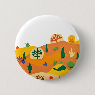 Macaron Rond 5 Cm Désert de coupure de papier