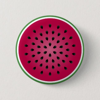 Macaron Rond 5 Cm Design de pastèque rouge vert