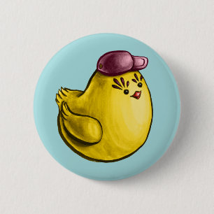Macaron Rond 5 Cm Design de poulet mignon - Drôle Jaune Chick Pâques