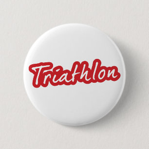 Macaron Rond 5 Cm Design de triathlon cool