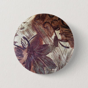 Macaron Rond 5 Cm Design floral Brown Abstrait 1