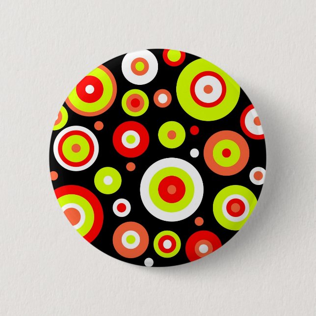 Macaron Rond 5 Cm Design rétro (Devant)