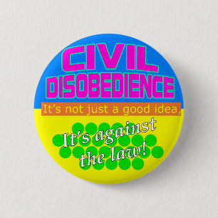 Macaron Rond 5 Cm Désobéissance civile